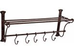 Garderobenleiste Ambiente Haus, Braun, B:53Cm H:24Cm T:20Cm, Eisen, Garderobenhalter, Regal Mit Haken 54 Cm