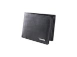 Geldbörse BRUNO BANANI, schwarz, Leder, casual, Kleinlederwaren, aus Leder mit Logo Plakette