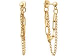 Paar Ohrstecker Firetti "Schmuck Geschenk Ohrschmuck Ohrringe", Gold (Gelbgoldfarben), Ohrringe, Damen, Edelstahl