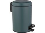 Kosmetikeimer WENKO Leman, grün (grün, schwarz), B:17cm H:25cm T:22,5cm, Polypropylen, Stahl, Mülleimer, Kosmetikeimer, dunkelgrün, 3 Liter