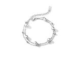 Perlenarmband Firetti "Schmuck Geschenk Armschmuck Armkette Perle", Silber (Edelstahlfarben, Weiß), ArmbäNder, Damen, 21,5Cm, Edelstahl Perlen, Edelstahl, Perlen, Perlenarmband, Mit Perle (Synth.)