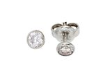 Paar Ohrstecker Jobo, Silber (Silber 925), Ohrringe, Damen, 4,5Mm, Silber 925 (Sterlingsilber), Rund 925 Silber Mit Zirkonia
