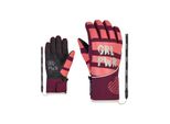 Skihandschuhe ZIENER LIWA AS(R) PR, Kinder, Gr. 3,5, rot (weinrot), Kunstfaser, Handschuhe