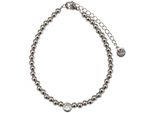Armband Firetti "Schmuck Geschenk Edelstahl Armschmuck Armkette", Silber (Silberfarben, Kristallweiß, Kristallweiß), ArmbäNder, Damen, 22,5Cm, Edelstahl, Armband, Made In Germany - Mit Zirkonia (Synth.)