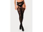 Ouvert-Strumpfhose PETITE FLEUR GOLD, Damen, Gr. - (36/50), schwarz, Obermaterial: 92% Polyamid, 8% Elasthan, Netz, elastisch, Strumpfhosen Feinstrumpfhose Strumpfhose, mit eingearbeitetetem Strapsgürtel