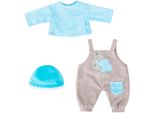Puppenkleidung BAYER Obert/Latzh. Elefant, blau (blau, grau), Puppenkleidung, Kinder