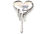 Brosche Firetti "Schmuck Geschenk Ansteckschmuck Herz Mit GroßEm Stein Glitzernd", Weiß (Silberfarben,,, Kristallweiß, Kristallweiß), Broschen, Damen, Metall, Brosche, Mit Glasstein
