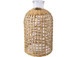Tischvase CREATIV HOME Vase aus Glas, braun, H:28cm Ø:15cm, Glas, Vasen, mit Mesh-Überzug