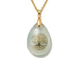 Kette Mit AnhäNger Firetti "Schmuck Geschenk Lebensbaum", Gold (Gelbgoldfarben, GrüN), Halsketten, Damen, Edelstahl, L: 50 B: 2Mm, Made In Germany - Mit Rosenquarz, Lapislazuli, Aventurin Oder Amethyst, B:2Mm