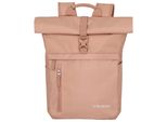 Freizeitrucksack TRAVELITE BASICS Rollup Rucksack, Gr. B/H/T: 37cm x 60cm x 16cm, rosa (puderrosa), Polyester, unifarben, klassisch, Rucksäcke, Arbeitsrucksack Sportrucksack Reiserucksack Schulrucksack