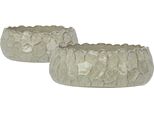Dekovase HOME AFFAIRE, weiß, H:8cm Ø:23cm, Keramik, Vasen