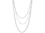 Edelstahlkette Firetti "Schmuck Geschenk Trio Layerkette", Silber (Edelstahlfarben), Halsketten, Damen, Edelstahl, L: 45, Edelstahlkette