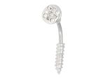 Bauchnabelpiercing Vivance "Twisted Piercing", Silber (Edelstahlfarben), Piercings, Damen, Chirurgiestahl