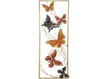 Wanddekoobjekt Wanddekoration, orange (terra), B:28,5cm H:74,5cm T:4cm, Metall, HOFMANN LIVING AND MORE, Wanddekoobjekte