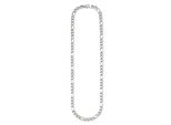 Edelstahlkette Bruno Banani "Schmuck Geschenk Halskette Figarokette Silber" Gr. 50, Silber (Edelstahlfarben), Halsketten, Herren, 50, Edelstahl, L: 50 B: 6,7Mm, Edelstahlkette, B:6,7Mm