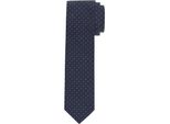 Krawatte OLYMP Seidenkrawatte, Damen, blau (marine), Seide, Minimalmuster, klassisch, Krawatten