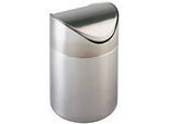 Kosmetikeimer WENKO Otranto, silber (silberfarben), B:16cm H:23,5cm T:16cm, Edelstahl, Mülleimer, Kosmetikeimer