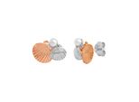 Paar Ohrstecker Vivance "925/- Sterling Silber Rhodiniert Teils Rot Vergoldet Muschel", Bunt (Mehrfarbig, Pink), Ohrringe, Damen, One-Size, Silber 925 (Sterlingsilber)