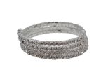 Armband Steuer "Gedrehter Strassarmreif Silberfarben", Grau (Silbergrau), ArmbäNder, Damen, 19Cm, Metall, Armband