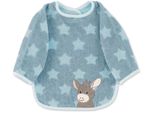 Lätzchen STERNTALER Ärmellätzchen, Emmi, mittelblau, Baby, blau (mittelblau), Baumwolle, Lätzchen