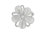 Brosche Firetti "Schmuck Geschenk Ansteckschmuck Viola", Silber (Silberfarben), Broschen, Damen, Metall, Brosche