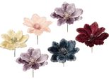 Kunstblume I.Ge.A. "Magnolie", Bunt (Creme, Rosa, Altrosa, Silberfarben, Blau, Dunkelrot), B:18Cm H:19Cm L:18Cm, Obermaterial: 95% Polyester, 5% Kunststoff, Kunstpflanzen, Kunstblume, Dekoblume, 6Er Set