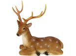 Dekofigur I.Ge.A. "Hirsch", Braun, B:19Cm H:18Cm, Polyester, Polyresin, Dekofiguren