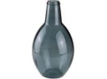 Bodenvase AM DESIGN, blau (dunkelblau), B:20,00cm H:38,00cm T:20,00cm, Glas, Vasen, mundgelasen, Höhe 38 cm