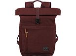 Freizeitrucksack TRAVELITE BASICS Rollup Rucksack, Gr. B/H/T: 37cm x 60cm x 16cm, rot (bordeaux), Polyester, unifarben, klassisch, Rucksäcke, Arbeitsrucksack Sportrucksack Reiserucksack Schulrucksack