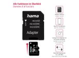HAMA Speicherkarte microSD Karte, Memory Fast, + Adapter/Mobile, Class 10 UHS-I 80MB/s, schwarz, 128 GB, Speicherkarten