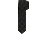 Krawatte OLYMP Seidenkrawatte, Damen, schwarz, Seide, Minimalmuster, klassisch, Krawatten