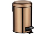 Kosmetikeimer WENKO Leman, braun (kupferfarben), B:17cm H:25cm T:22,5cm, Edelstahl, Mülleimer, Kosmetikeimer