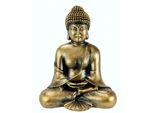 Dekofigur I.Ge.A. "Buddha", Gold (Goldfarben), B:19Cm H:24Cm, Polyresin, Dekofiguren