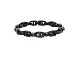 Armband Zeeme "Edelstahl Matt Glanz Schwarz 23,5Cm Lang", Schwarz, ArmbäNder, Herren, 23,5Cm, Edelstahl, GläNzend, Armband