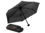 Taschenregenschirm EUROSCHIRM Dainty, schwarz, schwarz, Bezug: 100% Polyester, uni, Regenschirme, besonders leicht, super flach und extra klein