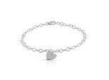 Armband Vivance "925 Silber Rhodiniert Mit Herz Motiv", Weiß, ArmbäNder, Damen, 19Cm, Silber 925 (Sterlingsilber), GläNzend, Armband