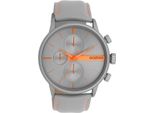 Quarzuhr OOZOO, grau, Armbanduhren, Herren, Armbanduhr, Herrenuhr, Edelstahlarmband, Chrono-Look