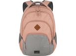 Laptoprucksack TRAVELITE BASICS Melange, Gr. B/H/T: 31cm x 45cm x 16cm, rosa (rosa, grau), Polyester, Basic, Rucksäcke, Freizeitrucksack Arbeitsrucksack Schulrucksack Reiserucksack