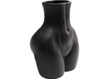 Tischvase KARE DESIGN Vase Donna, schwarz, B:16cm H:21,5cm T:12cm, Keramik, Steingut, Vasen