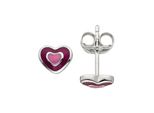 Paar Ohrstecker Jobo "Herz", Silber (Silber 925), Ohrringe, Damen, Silber 925 (Sterlingsilber), 925 Silber
