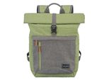 Freizeitrucksack TRAVELITE BASICS Rollup Rucksack, Gr. B/H/T: 37cm x 60cm x 16cm, grün (grün, grau), Polyester, klassisch, Rucksäcke, Arbeitsrucksack Sportrucksack Reiserucksack Schulrucksack