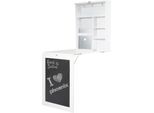Klapptisch Home Affaire "York Schreibtisch", Weiß (Weiß, Weiß, Weiß), B:75,5Cm H:2Cm T:60Cm, Tische, Klapptisch