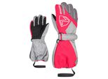 Skihandschuhe ZIENER LAURO AS(R), Kinder, Gr. 5, grau (hellgrau), Kunstfaser, Handschuhe
