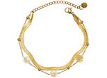 Edelstahlarmband Firetti "Schmuck Geschenk Edelstahl Armschmuck Armkette Baum Des Lebens", Gold (Gelbgoldfarben), ArmbäNder, Damen, 22Cm, Edelstahl, Edelstahlarmband, Made In Germany
