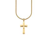 Kette Mit AnhäNger Bruno Banani "Schmuck Geschenk Halskette Kreuz Venezianerkette", Gold (Gelbgoldfarben), Halsketten, Herren, Edelstahl, L: 55 B: 3Mm, B:3Mm