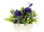 Kunstpflanze I.Ge.A., Gelb (Gelb, Violett), B:30Cm H:28Cm T:24Cm, Polyester, Kunstpflanzen, Kunstpflanze, Arrangement In Schale