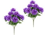 Kunstblumenstrauß I.Ge.A. "Dahlie", Lila (Violett), B:30Cm H:42Cm L:18Cm, Obermaterial: 90% Polyester, 10% Kunststoff, Kunstpflanzen, Kunstblumenstrauß