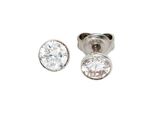 Paar Ohrstecker Jobo, Silber (Silber 925), Ohrringe, Damen, 5,5Mm, Silber 925 (Sterlingsilber), Rund 925 Silber Mit Zirkonia