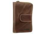 Geldbörse BAGAN, braun, Leder, vintage, casual, Kleinlederwaren, echt Leder