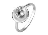 Fingerring Jobo Gr. 52, Silber (Silber 925), Fingerringe, Damen, 52, Silber 925 (Sterlingsilber), Fingerring, 925 Silber Mit 4 Zirkonia